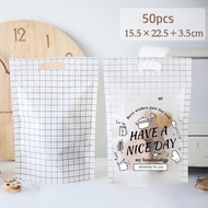 JIYAN2866 100Pcs Transparent Candy Gift Bags Have A Nice Day Party Decor Cookies Baking Packaging Ba