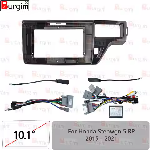 Car Radio Fascias Frame Honda Stepwgn 5 RP 2015-2021 10 inch 2DIN Stereo Panel Wiring Harness Power 