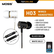 MOSS H03 Big Bass Stereo Music 3.5MM Audio Jack Wired Earphones Handsfree