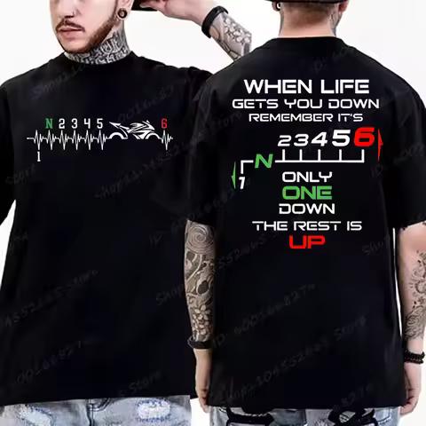 1N23456 Motorcycle Speed Graphic Print T-Shirts Summer Men's T Shirt Clothing Streetwear Short Sleev