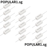 POPULAR 15Pcs Power Resistor, Precharge Horizontal Resistors Wirewound Resistor Cement Resistor, Widely used Flame Resistance Ceramic Resistor