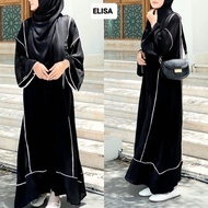 ALKHATIB ABAYA ELISA LIST FULL CETEKAN KANCING JADI OUTER BAHAN