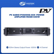 PV AUDIO PV6000QII 4-Channel Power Amplifier Mixer – 600W | Heavy-Duty | Professional Sound