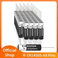 50PCS EEMB er14505 With AX axis 3.6V AAsize Lithium Battery 2700mAh Non rechargeable er14505-ax Fact