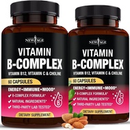 Vitamin B Complex for Men & Women - Made in USA - B-Complex: B1, B2, B3, B5, B6, B7, B8, B9, B12 wit
