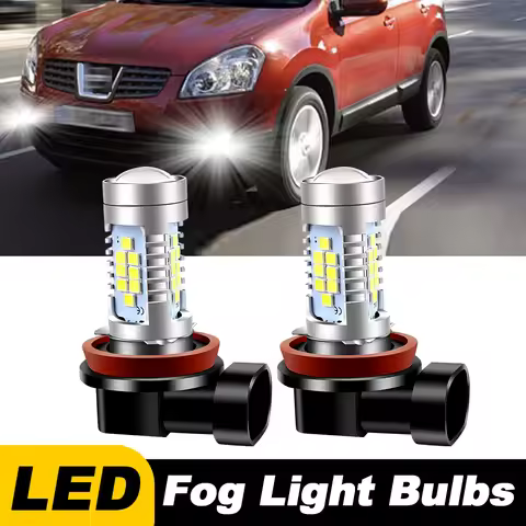 2pcs For Nissan Qashqai J10 J11 2007 2008 2009 2010 2011-2020 Car LED Front Fog Light Blubs H8 H11 L