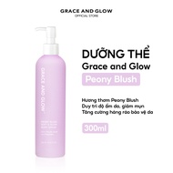 Sữa dưỡng thể giảm mụn và bảo vệ da Grace And Glow Peony Blush Bright & Glow Body Serum