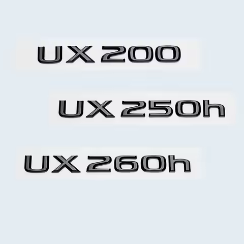 Glossy Black 3D ABS Letters Number UX200 UX250h UX260h HYBRID Emblem For Lexus Car Trunk Logo Sticke