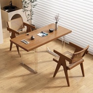 Balcony Leisure Table and Chair Balcony Tea Table and Chair Combination Log Acrylic Suspension Tea T