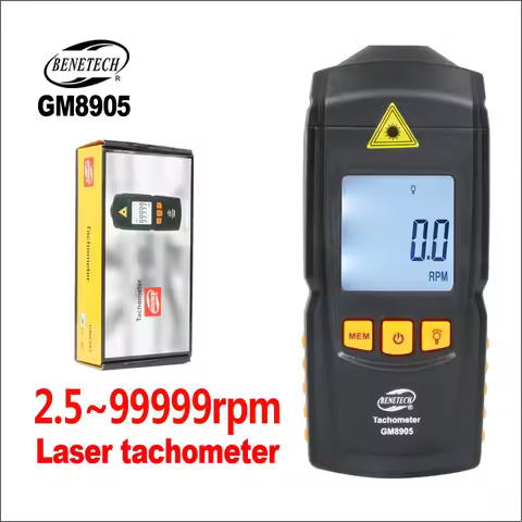 BENETECH Auto Tachometer Handheld Digital Electronic Mini Laser Tachometer Rpm Portabel GM8905 2.5-9