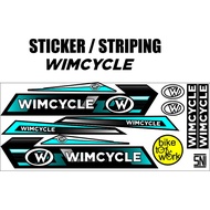 WIM BICYCLE STICKER VARIATION BIKE STICKER ALL BICYCLE STRIPING MOTIF WIM-CYCLE STRIPING VARIATION