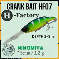 HINOMIYA H-FACTORY LURE HF-07 cranking lure bait VMC hook fishing lure hard lure floating HF07 CRANK