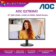 AOC Q27B3M2 27" QHD 100Hz Monitor ( HDMI, DP, 3 Yrs Warranty )