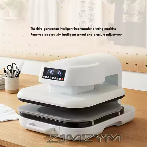 Electric Fully Automatic Heat Transfer Machine 38*38CMM Hot Printing Heatpress Open Heat Press Ideal