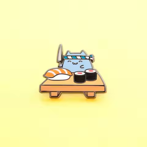 Sushi Cat Cute Backpack enamel pin