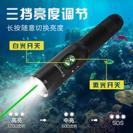 ไฟฉายน้ำ SKYWOODS D6 GL พร้อมเลเซอร์สีเขียว ความสว่าง 1200 ลูกบาศก์ฟุต ป้องกันน้ำได้ 100 เมตร สำหรับ