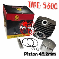 cylinder block assy boring blok komplit mesin chainsaw sinso senso 5200 5800 5500 528 628 pro1 origi
