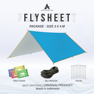 ANTARESTAR Official - PAKET HEMAT FLYSHEET WATERPROOF 3X4 PLUS TALI PERUSIK 20M PLUS PASAK TENDA 12 