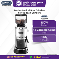 DeLonghi Dedica Burr Coffee Grinder Silver - KG521.M WAH LEE STORE