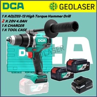 DCA ADJZ03-13 20V Brushless Cordless Hammer Drill (High Torque) With 4ah Battery & Charger