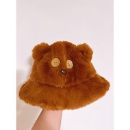 🌟【快速出貨】日本代購 大阪環球 提姆熊絨毛漁夫帽  咖啡