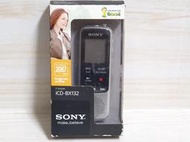 {哈帝電玩}~SONY 多功能數位錄音筆 ICD-BX132 容量2GB 台灣公司貨 少用 主機外觀很新 功能正常良好~