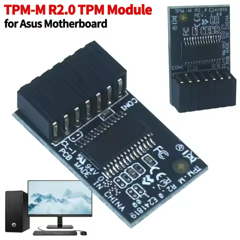For Asus TPM-M R2.0 TPM Module LPC 14-1 Pin TPM-M R2.0 Hardware Security Chip Trusted Platform Modul