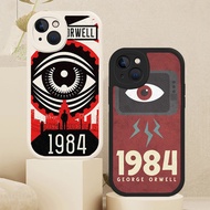 1984 George Orwell Book Novel Lambskin Case For iPhone 15 14 13 11 12 Pro Max Mini 8 7 Plus SE 2020 X XR XS MAX Soft Bags 0821