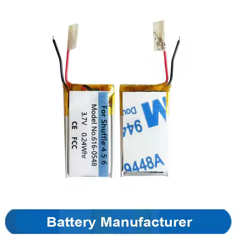 2PCS/Lot 616-0548 0.24Whr 65mAh Battery For Ipod Shuffle 4 5 6 7 4th 5th 6th 7th For Apple MP3 Playe