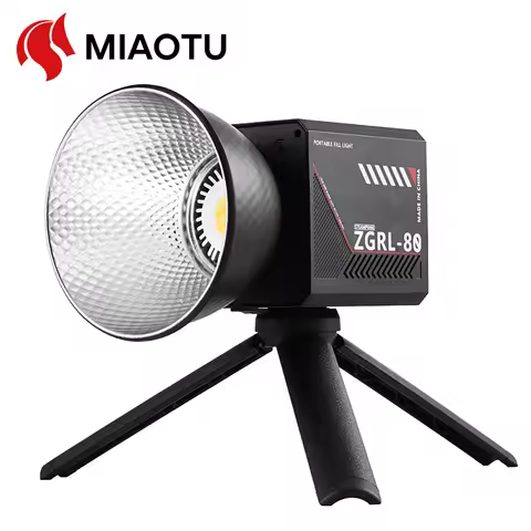 ZRGL-80 Portable Photography Light LED Bracket Built-in Battery 2800k-7500k Dual Color Lampshade Han