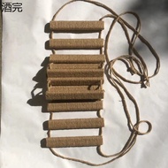 Solid Wood Cat Climbing Ladder Rope Ladder Climbing Frame Multi-Layer Cat Straight Ladder Birds Avai