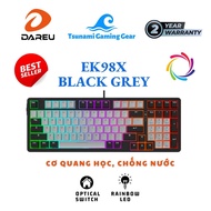 DareU EK98X Black Gray/ WATERPROOF Optical mechanical keyboard/ Optical switch/ Rainbow LED