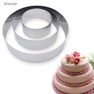 ELMER Round Cake Mold DIY 4/6/8 Inch Tart Ring Cake Tool English Muffin Ring Home Kitchen Pancake Mo