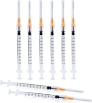 1ml Syringes with Needle 25G 1 Inch Sterile Individually Wrapped 1cc Luer Lock Tip 100-Pack Scientif