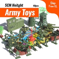 [Ship From KL] 42pcs/set Military Army 5cm Soldier Bomb Tank, Army Figure Model Army Toys Education 