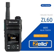 Ruyage ZL60 Zello Walkie Talkie 4G พร้อมกับซิมการ์ดวิทยุบลูทูธระยะยาวสองทางที่มีประสิทธิภาพ S35 Radio100km