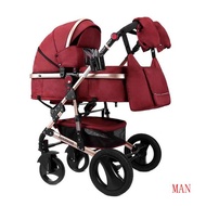 Kereta Bayi Lux Mom Baby Stroller Carriage 2in1 Bidirectional Stroller High Quality Shock Absorber G