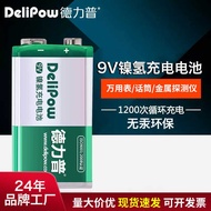 Delip 9V Ni-MH Battery Rechargeable 6F22 Detection Instrument Multimeter Battery 9V Square Rechargea