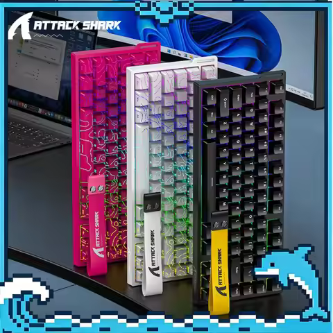 Attack Shark R82HE Magnetic Switch Keyboard RGB Wired 0.08ms 256K Scan Sampling Rate Accuracy 8K Ret