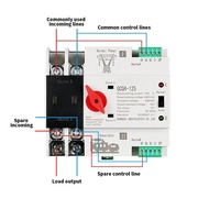 ATS 2P 63A/100A/125A Dual Power ATS สวิทช์ ไฟฟ้า ats Automatic transfer switch เวลาในการเปลี่ยนน้อยก