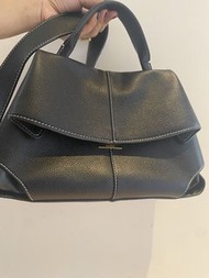 Polène Black Leather Handbag
