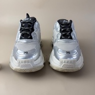 95新/巴黎世家 Triple S白銀老爹鞋 36碼