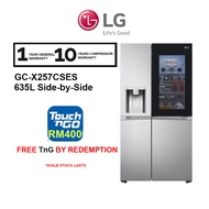 LG 635L Side-by-Side with InstaView GC-X257CSES Inverter Fridge 635L GC-X257CQES / GCX257CQES (Matte