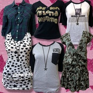 Aesthetic Tops | Preloved Acubi, Grunge, Stargirl, Y2k Tops Collection Blouse Women Korean Style