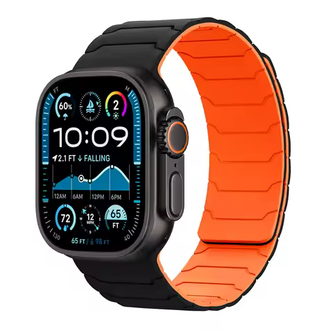 Magnetic Strap For Apple Watch 2 Band 49mm 44 mm 45mm 46mm 40mm 42mm 41mm 38 Silicone Bracelet IWatc