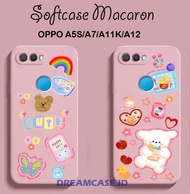 [CM5] Softcase macaron warna pink motif kelinci OPPO A5S A7 A11K A12 F9 PRO REALME 2 PRO - Softcase 