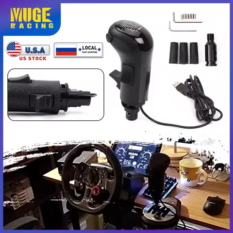 PC USB High Low Gear Simulator Shifter Knob For Logitech G923 G29 G27 G25 TH8A USB Gearshift Knob Fo