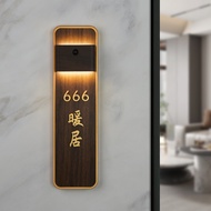 40x11cm Minimalist antique style vertical atmosphere light sign room number Unit Number Signage HDB 