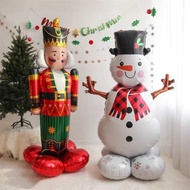 christmas ball happy birthday balloon helium balloon gas Christmas Nutcracker Soldier Snowman Alumin