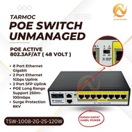 NEW Tarmoc TSW-1008-2G-120W, 8 Port Gigabit POE 802.3af/at POE Switch 120W